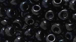 5SB109-L: CZ Seed Bead Op Black 5/0 - 250GM