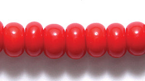 1SB142: CZ Seed Bead Opaque LT Red 1/0 8STR