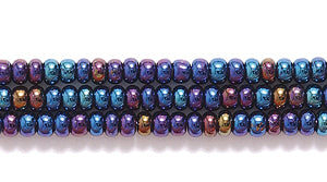 11SB579: CZ Seed Bead Blue Iris AB 11/0 6HK