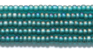 11SB587-TM: CZ Seed Bead TR Emerald AB Matte 11/0 6HK