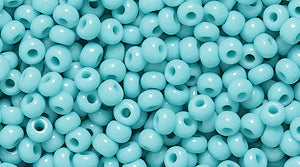 10SB185-L: CZ Seed Bead OPQ Turquoise Green Loose 10/0-125GM