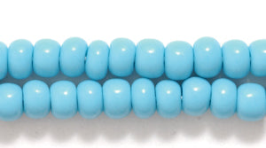 6SB164: CZ Seed Bead Opaque Turquoise Blue 6/0 36STR