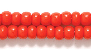 6SB142: CZ Seed Bead Opaque LT Red 6/0 36STR