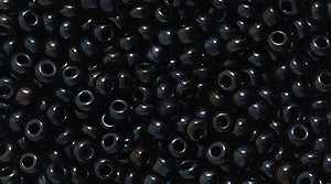 11SB109-L: CZ Seed Bead Op Black 11/0 250GM