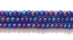 10SB578: CZ Seed Bead Navy Blue AB 10/0 5HK