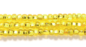 10SB422: CZ Seed Bead Silver Lined Yellow 10/0 5HK