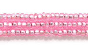 10SB492-DY: CZ Seed Bead Silver Lined Dyed Pink 10/0 5HK