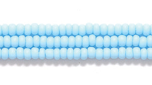 11SB161-M: CZ Seed Bead Op Pale Turquoise Blue Matte 11/0 6HK