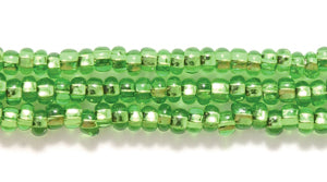 10SB482: CZ Seed Bead Silver Lined LT Green 10/0 5HK