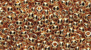 10SB853-RGL: CZ Seed Bead Metallic 24 Karat Gold Plate 10/0 50GM