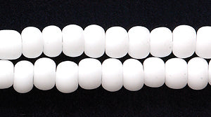 6SB112-M: CZ Seed Bead Opaque White Matte 6/0 - 36STR