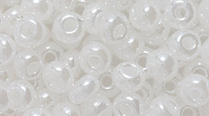 6SB612-L: CZ Seed Bead Pearl White  6/0 250GM