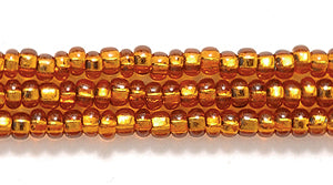 10SB456: CZ Seed Bead Silver Lined DK Topaz 10/0 5HK