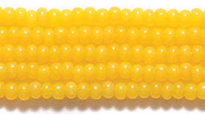 10SB922: CZ Seed Bead Dyed Bright Yellow 10/0 5HK