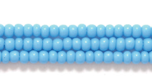 10SB165: CZ Seed Bead Opaque DK Turquoise Blue 10/0 5HK
