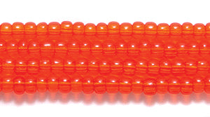 10SB236: CZ Seed Bead TR MED Orange 10/0 5HK