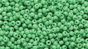 14SB183-L: CZ Seed Bead Op MED Green 14/0 50GM