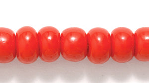 1SB144: CZ Seed Bead Opaque LT Red 1/0 8STR