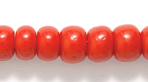 1SB146: CZ Seed Bead Opaque DK Red 1/0 8 Strings