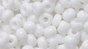 6SB112-L: CZ Seed Bead Op White 6/0 250GM