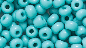 6SB185-L: CZ Seed Bead OPQ Turquoise Green 6/0 Loose-110GM