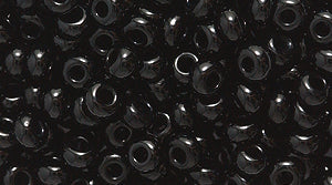 8SB109-L: CZ Seed Bead OPQ Black 8/0 Loose-125GM
