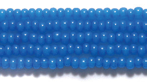 11SB976: CZ Seed Bead Silk Bright Blue 11/0 6Hanks