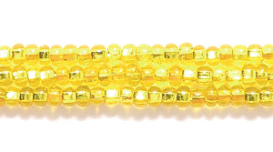 11SB422: CZ Seed Bead Silver Lined Yellow 11/0 6HK