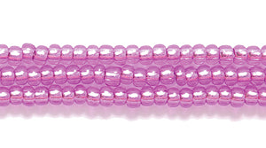 11SB498-YR: CZ Seed Bead Silver Lined Dyed Amethyst 11/0 Round Hole 6HK