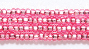 10SB444-DY: CZ Seed Bead Silver Lined Dyed Ruby 10/0 5HK