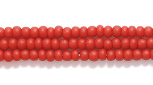 11SB148-M: CZ Seed Bead Op Brick Red Mahogany Matte 11/0 6HK