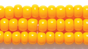 6SB132: CZ Seed Bead Opaque LT Orange 6/0 36STR