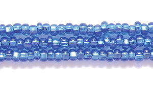 11SB474: CZ Seed Bead Silver Lined Sapphire 11/0 6HK