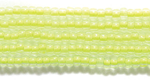 11SB723-N: CZ Seed Bead Neon Lined Yellow 11/0 Uv Reactive 6HK