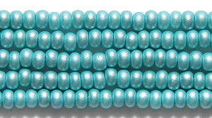 10SB964: CZ Seed Bead Silk Turquoise Blue 10/0 5HK