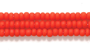 10SB144-MR: Czech Seed Bead Op Med Red Matte 10/0 - - 1 Hank