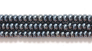 10SB309: CZ Seed Bead Gunmetal 10/0 5HK
