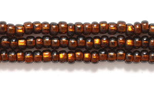 10SB458: CZ Seed Bead Silver Lined Root Beer 10/0 5HK