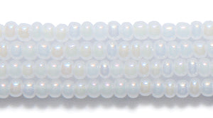 10SB612-AB: CZ Seed Bead Pearl White AB 10/0 5HK