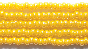 10SB326: CZ Seed Bead Sfinx DK Yellow 10/0 5HK