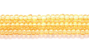 11SB254: CZ Seed Bead TR Topaz 11/0 6HK