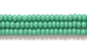 10SB184: CZ Seed Bead Opaque Green 10/0 5HK