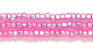 10SB494-DY: CZ Seed Bead Silverlined Dyed DK Pink 10/0 5HK