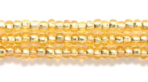 10SB452: CZ Seed Bead Silver Lined LT Gold 10/0 5HK