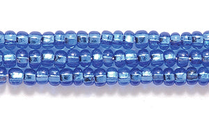 10SB474: CZ Seed Bead Silver Lined Sapphire 10/0 5HK