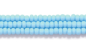 11SB162-M: CZ Seed Bead Op LT Turquoise Blue Matte 11/0 6HK