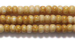 8SB2100: CZ Seed Bead White LT With Travertine 8/0 3HK