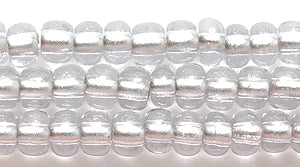 6SB3812: CZ Seed Bead Metallic Aluminum Lined Crystal 6/0 36STR