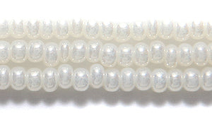 8SB614: CZ Seed Bead Pearl Off White 8/0 3HK