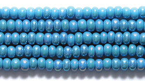 10SB565: CZ Seed Bead DK Turquoise Blue AB 10/0 5HK